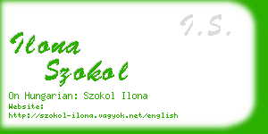 ilona szokol business card